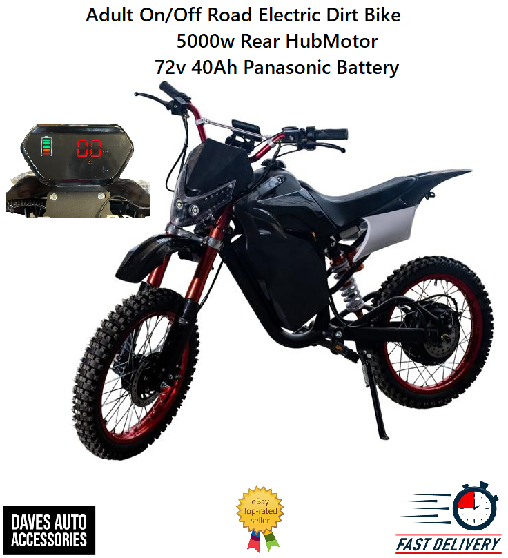 5000w 72v 40Ah Electric Off Road Bike Cruiser